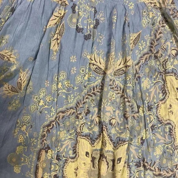 FREE PEOPLE Farrah Maxi Skirt Floral Boho Drop Waist Partially Lined - Picture 5 of 10